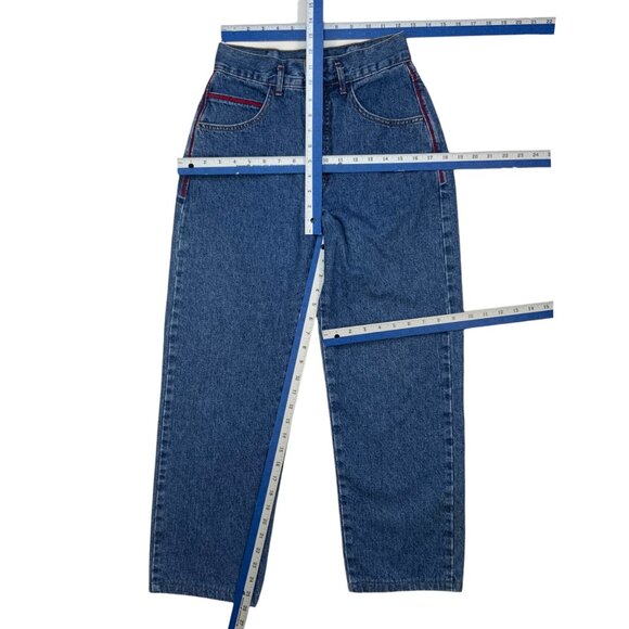 Guess Vintage Jean 29 Blue High Rise Tapered Retro Denim - Picture 5 of 12